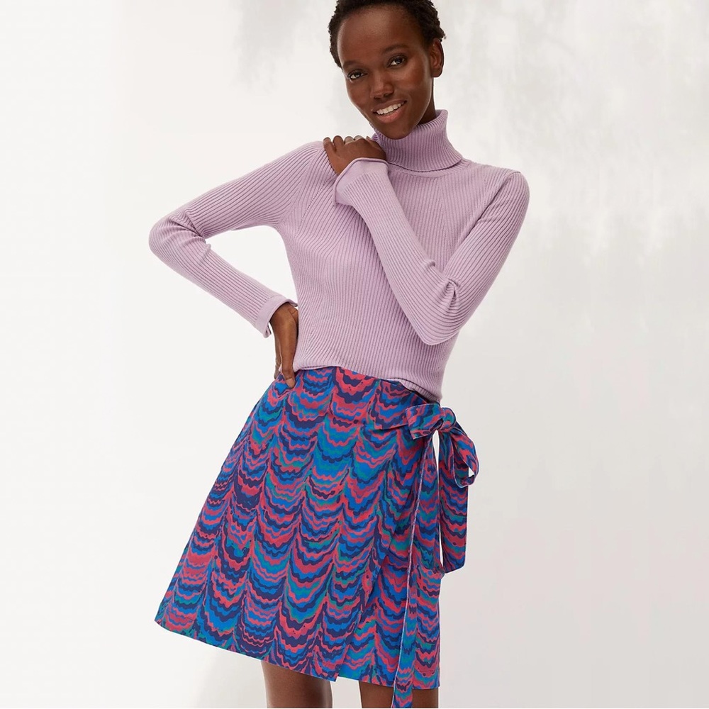 Anthropologie Porridge Printed Iris Wrap Mini Skirt